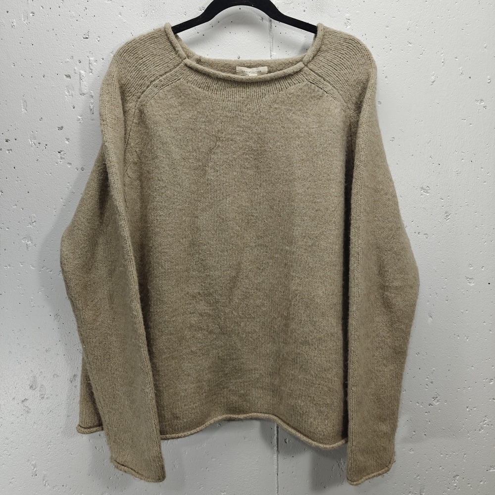 Grade & Gather Womens L Sweater Beige‎ Long Sleeve